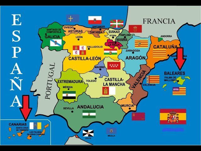 islas canarias e islas baleares mapa