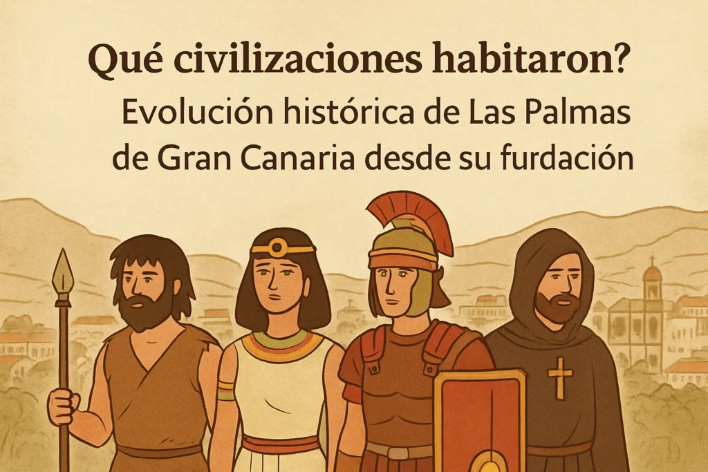 qué civilizaciones habitaron Evolución histórica de Las Palmas de Gran Canaria desde su fundación
