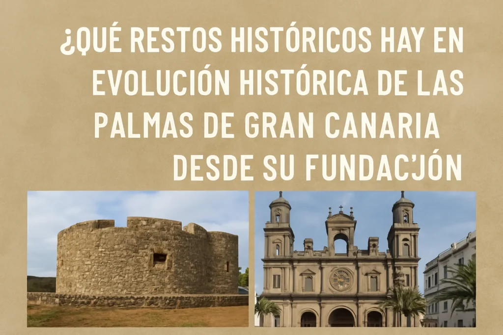 qué restos históricos hay en Evolución histórica de Las Palmas de Gran Canaria desde su fundación