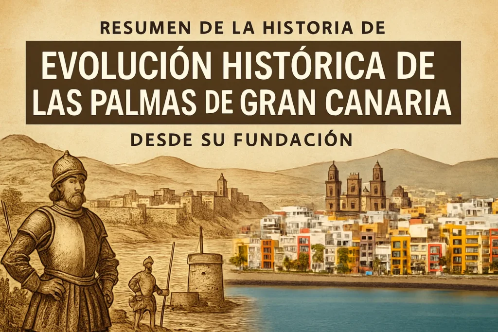 resumen de la historia de Evolución histórica de Las Palmas de Gran Canaria desde su fundación