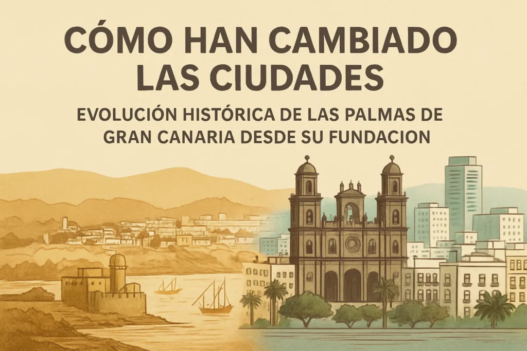 cómo han cambiado las ciudades de Evolución histórica de Las Palmas de Gran Canaria desde su fundación