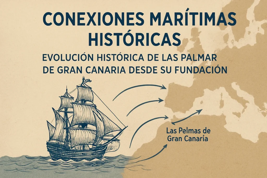 conexiones marítimas históricas de Evolución histórica de Las Palmas de Gran Canaria desde su fundación