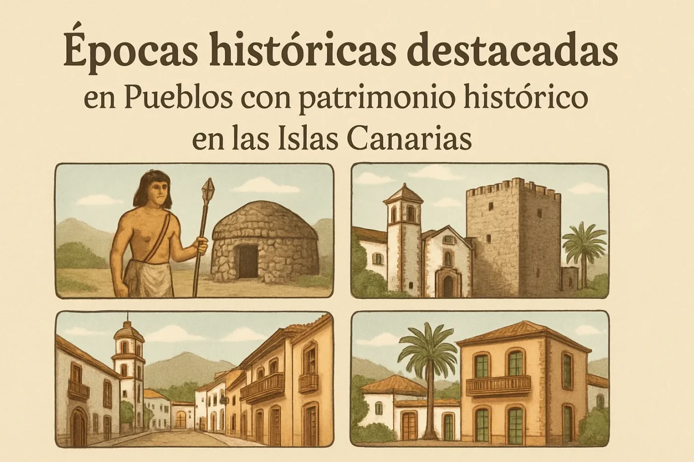 épocas históricas destacadas en Pueblos con patrimonio histórico en las Islas Canarias