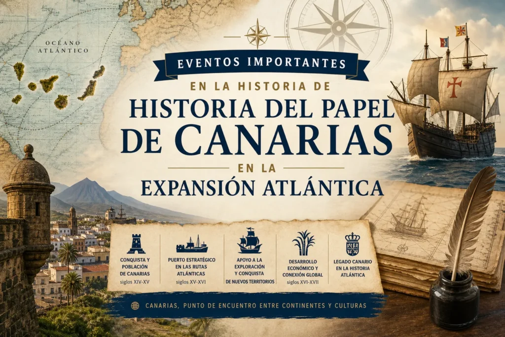 eventos importantes en la historia de Historia del papel de Canarias en la expansión atlántica