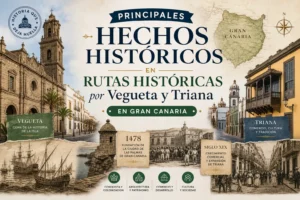 principales hechos históricos en Rutas históricas por Vegueta y Triana en Gran Canaria